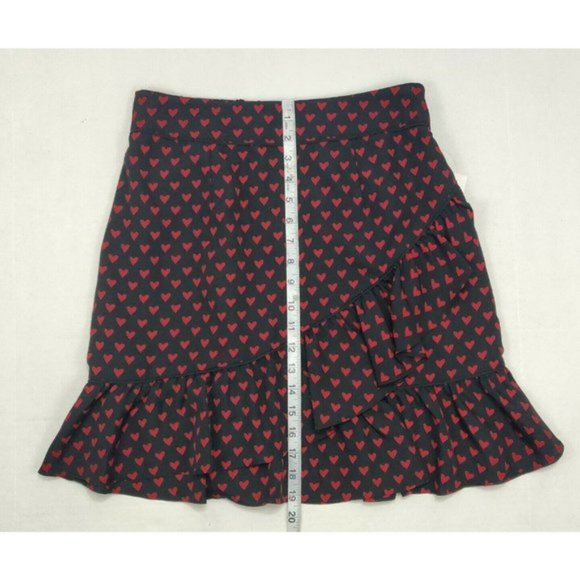 Maison Jules | Womens ruffled Skirt with Black Printed Heart - Picture 9 of 11